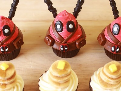 HOW TO MAKE DEADPOOL CUPCAKES - NERDY NUMMIES
