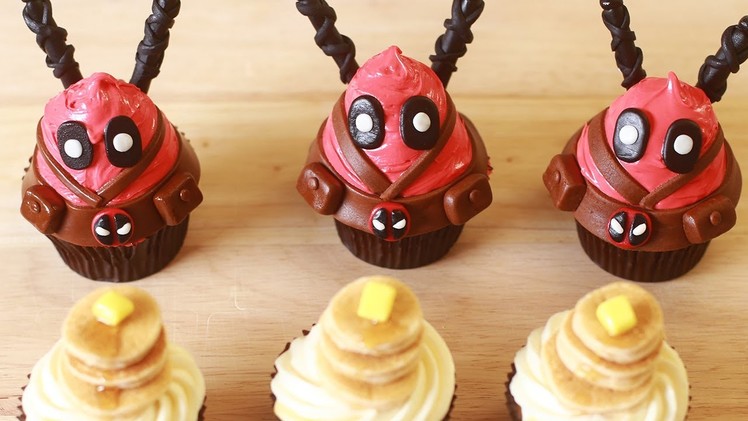 HOW TO MAKE DEADPOOL CUPCAKES - NERDY NUMMIES