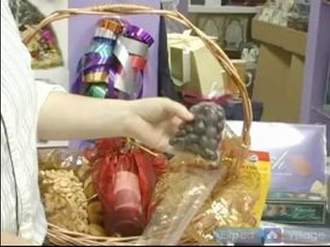 How To Make Elegant Gift Baskets : How To Place Wrapped Chocolates in a Gift Basket