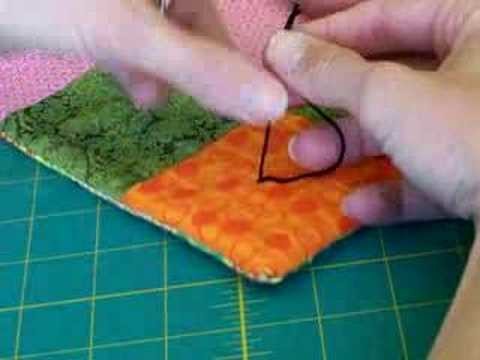How to tie a surgeon's knot for a quilt