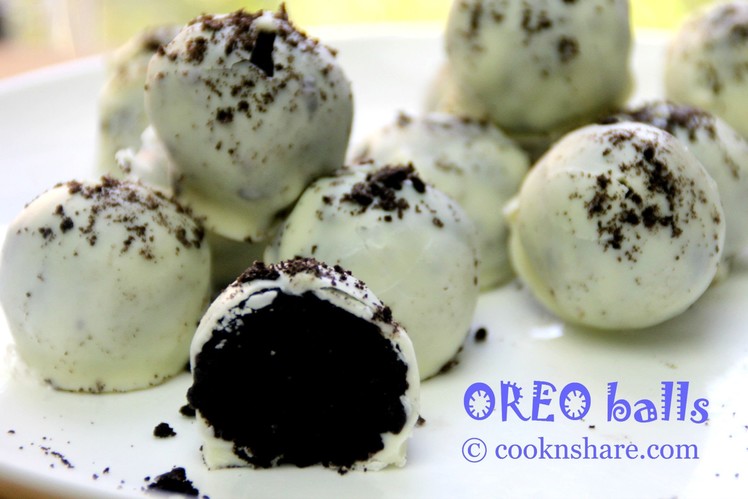 No Bake White Chocolate Oreo Balls - 3 Ingredients