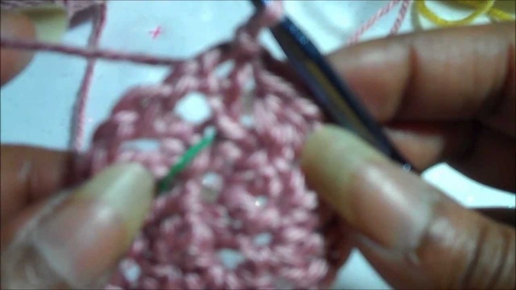 Part 1 Crocheting a Mesh stitch hat with fur stitch