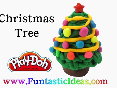 Play Doh Christmas Tree 3D.Holiday - How to with playdough by Funtastic Ideas