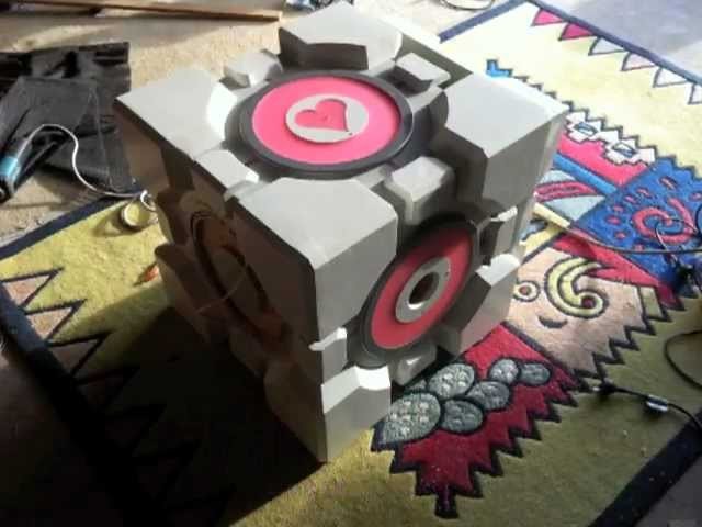 Portal 2 Homemade Weighted Companion Cube Subwoofer Mod