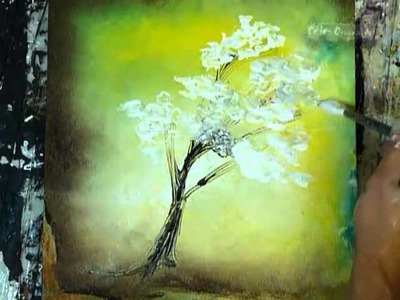 Abstract Art Painting Techniques Acrylics on Canvas by Peter Dranisin "White Tree"