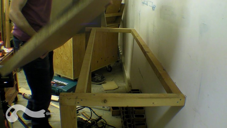Build. Install Workbench. Table Fixed To Masonry Wall