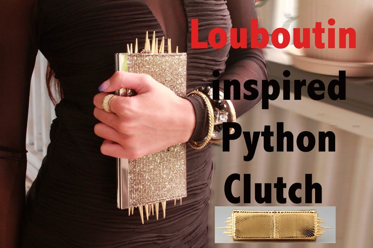 Christian Louboutin inspired Spiked clutch