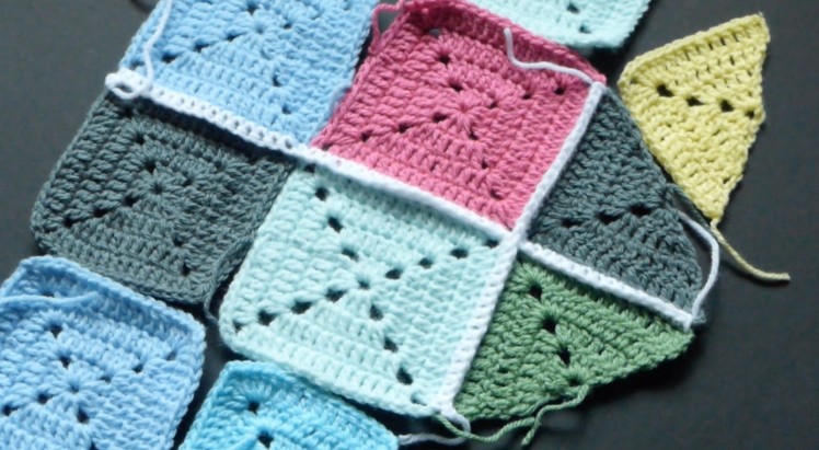 CROCHET ALONG - Attaching Granny Squares W.Single Crochet Version #1 (4Right Handed)