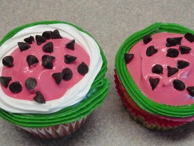 Decorating Cupcakes #55: Watermelon