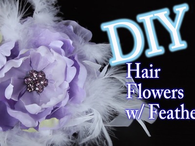 DIY Hair Flower with Feathers