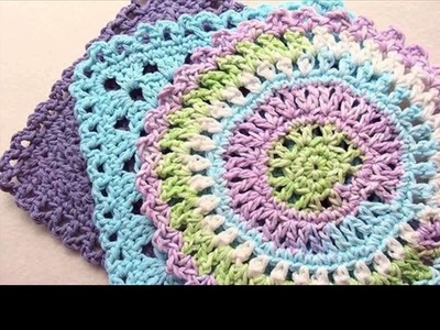 Easy crochet dishcloth
