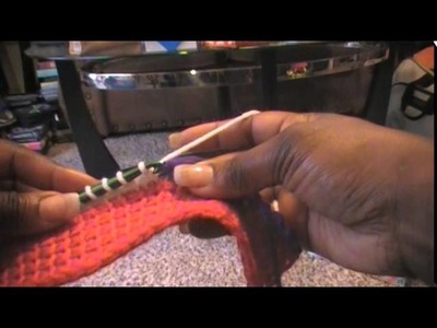 Eliminate tails when doing the tunisian stitch