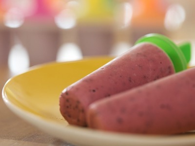 Fresh Berry Frozen Yogurt Pops Recipe || KIN EATS