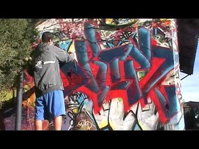Graffiti on wall(fast drawing)