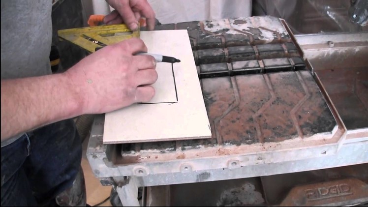 How to cut Porcelain Tile using a Wet Saw