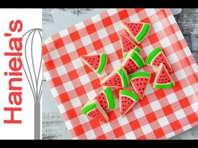 HOW TO DECORATE MINI WATERMELON COOKIES