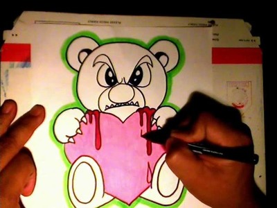 How to draw a Mean Teddy Bear - Music from - (Cyborg Unknown) - (Transedental Mix)