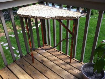 How to make a copper table with a granite top