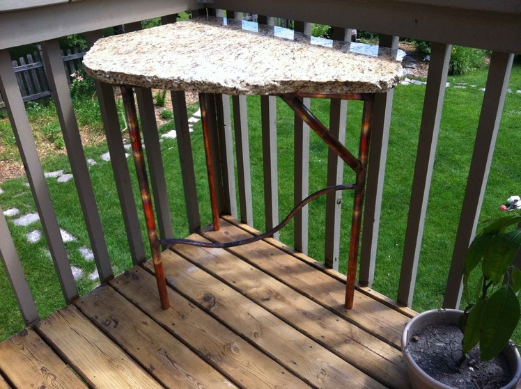 How to make a copper table with a granite top