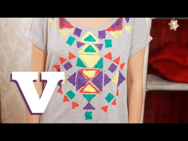How To Make A DIY Aztec Print T-Shirt: Fix Up Look Sharp - S01E6.8