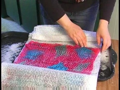 How to Make a Felt Scarf : Re-Rolling Wool Fibers for Wet Felting