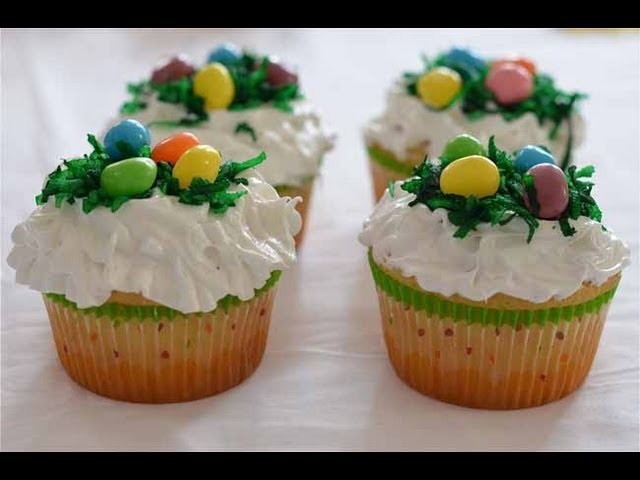 How to make Easter basket inspired bird's nest cupcakes! | Nik Scott