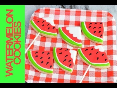 HOW TO MAKE WATERMELON COOKIES, ROYAL ICING