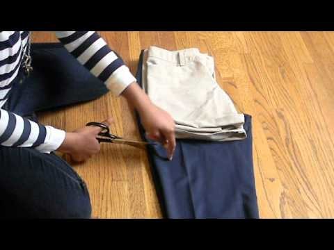 How to turn trouser's into shorts!