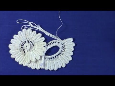 Irish Crochet Basics, how to add cord, second method