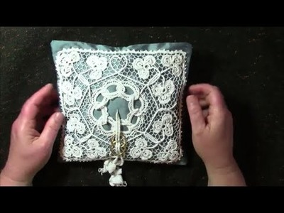 Irish Crochet Lace, a Wedding Ring Cushion