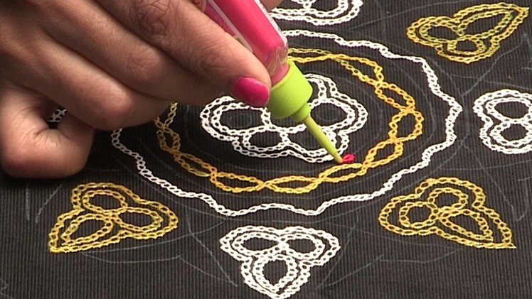 Liquid Embroidery   Aari Work Butta Design