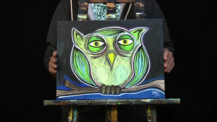 OWL PAINTING by RAEART