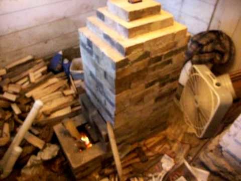 Rocket Mass Heater Stove Wood Refractory Masonry Hermon Heater