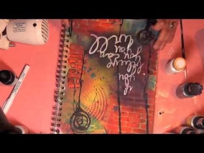 Art Journal Page - Using Lindy's Stamp Gang & Crafter's Workshop Templates