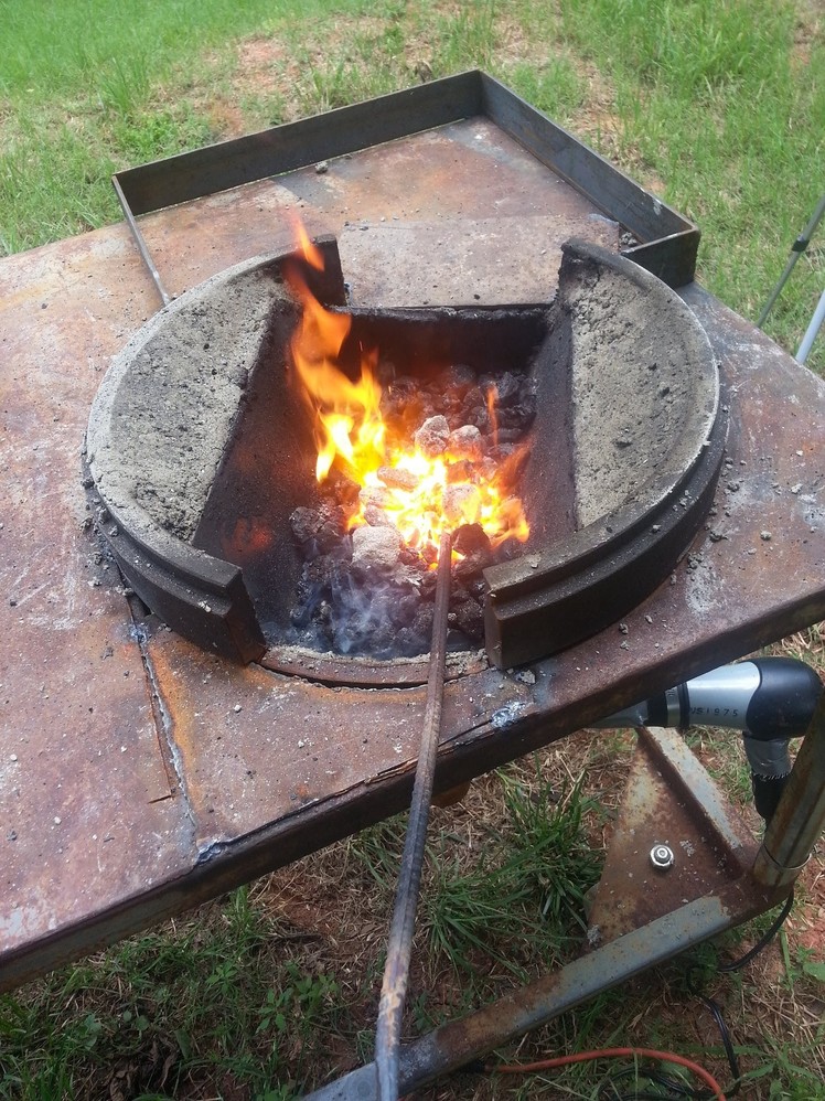 Build a Large Brake Drum Forge with Fire Pot