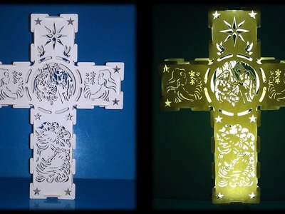 Decorative Cross Original Design. Paper Cut. Kirigami