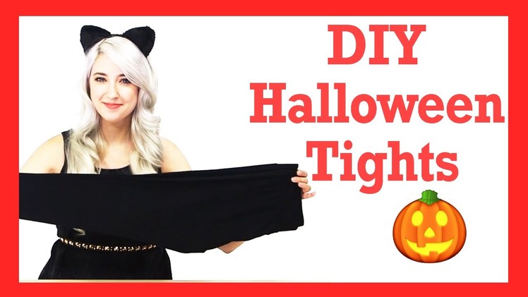 DIY Halloween Tights + Nail Beauty Hack! #17daily