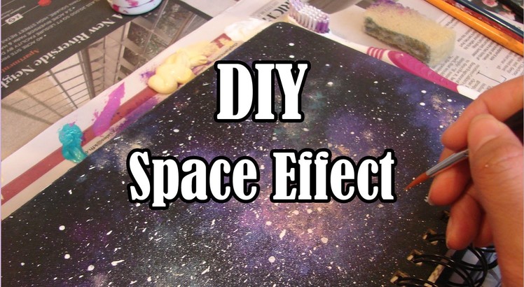 DIY Space Effect Sketchbook Painting