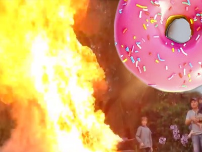 DONUT FIRE EXPLOSION How To Cook That Ann Reardon Simpsons Dunkin Donut Recipe