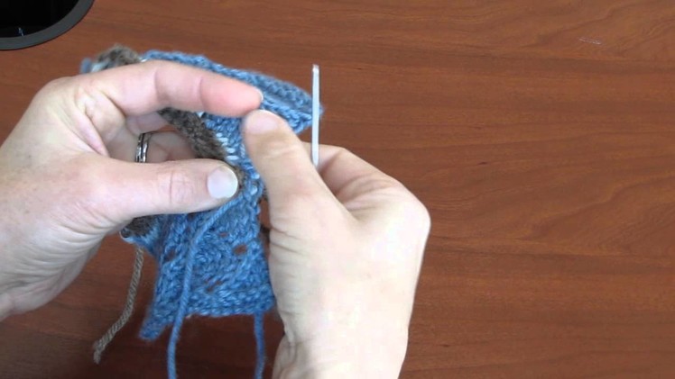 Grafting lace using duplicate stitch method, Part 1