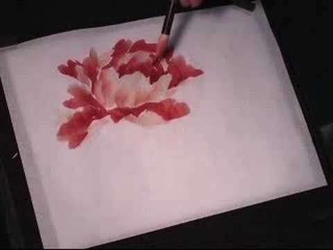 Hot-red Peony - a Chinese Painting Tutorial