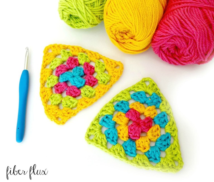 How To Crochet  A Granny Triangle, Episode 245