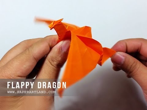 How to Make a Paper Flapping Dragon - Origami Batiendo Dragón ( Easy )
