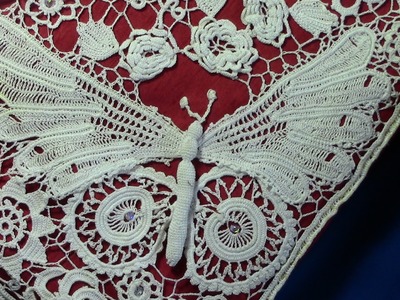 Irish Crochet Lace, Butterfly from Priscilla no 2 fig 43, part 2