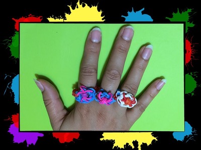 Level 2 video 6: How to make a Rainbow Loom flower ring with Loom bands and a hook (EASY)