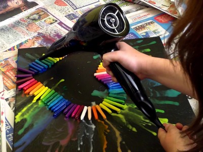 Melted Crayon Heart, Canvas!