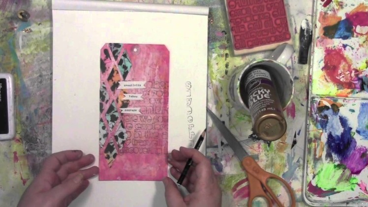 Stencil Play with StencilGirl's Flower Part 2 with Carolyn Dube