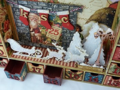 Altered Advent calendar finished project