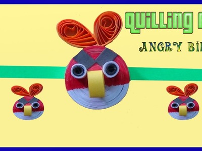 Art & craft: paper quilling angry bird rakhi