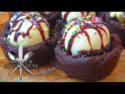 Brownie Ice Cream Bowls - Video Recipe